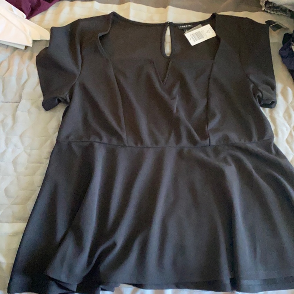 Black Peplum Torrid Top